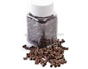 tube de cuivre perles de <span class=keywords><strong>cheveux</strong></span> humains extensions micro anneaux 1000 pcs par bouteille 4 couleurs pour choisir - Product Image 3
