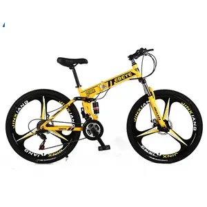 China wholesaler 26" wheel folding mountain bike/best derailleur 18 gears folding mountain bicycle/custom one-wheel folding mtb