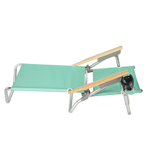 Kejie Light Green Modern Portable Moon <strong>Chair</strong> Backpack Aluminum Frame Foldable <strong>Beach</strong> <strong>Chair</strong> Towel Holder 600D Polyester Outdoor - Product Image 3