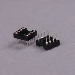 Dip-8 Soket Ic Bulat 8 Pin 8pin 8 P, Lubang Bulat Dip Ic Adaptor Tipe Solder