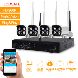 Loosafe 4 kênh kit 960 P <span class=keywords><strong>Hidden</strong></span> Ngoài Trời Poe Ip <span class=keywords><strong>Camera</strong></span> CCTV nhà thông minh hệ thống tự động hóa - Product Image 2