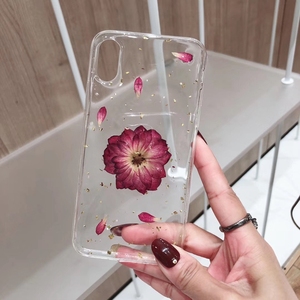 Custodia per telefono in vero TPU con fiori secchi per <span class=keywords><strong>iPhone</strong></span> <span class=keywords><strong>Cover</strong></span> in <span class=keywords><strong>Silicone</strong></span> trasparente fatta a mano Coque - Product Image 2