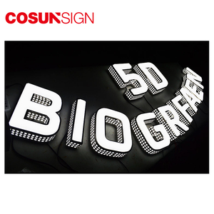 Letras Luminosas 3D Grandes del Alfabeto Inglés, de Plástico Acrílico Transparente, de Aluminio y Espuma de Poliestireno - Product Image 2