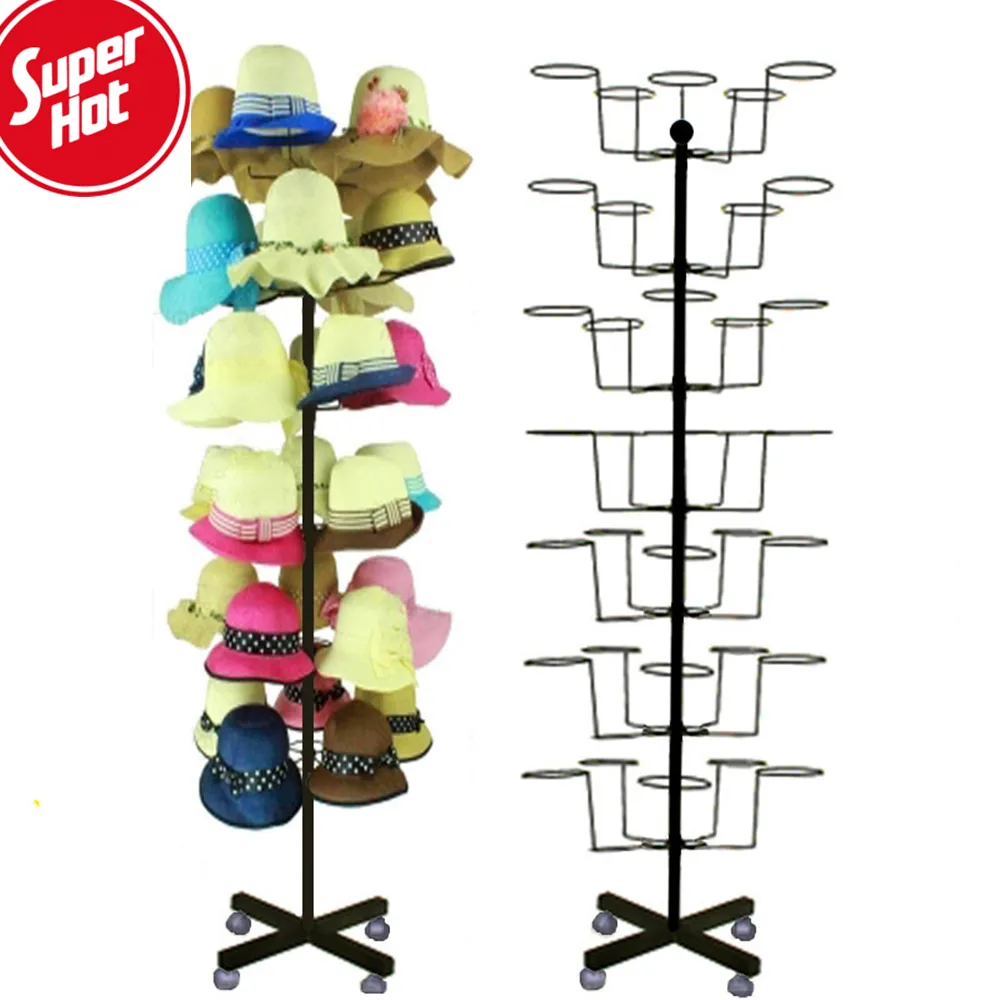 Wholesale Metal Baseball Cap Shelf Hi Hat Case Holder Rack Hat Stand Display