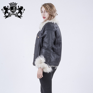 Nuevo diseño de ropa de invierno ruso Real de piel de oveja de piel de visón <span class=keywords><strong>abrigo</strong></span> de piel - Product Image 5