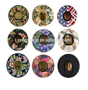 Chapeau de paille de surf avec doublure intérieure, type accessoire ruban et corde et type chapeau de paille sombrero - Product Image 6