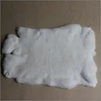 ALICEFUR Wholesale cheap price rex rabbit fur white color rex rabbit pelt