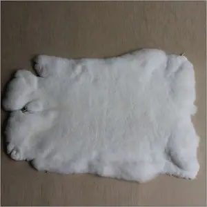 ALICEFUR, venta al por mayor, precio barato, piel de conejo rex, pelt de conejo de color blanco