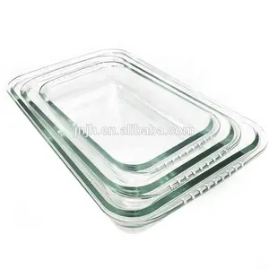 hornear pan redondo Suppliers-Juego de bandejas de vidrio para hornear, vidrio pyrex Ovenable