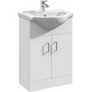 <span class=keywords><strong>Mobile</strong></span> <span class=keywords><strong>Bagno</strong></span> Bianco Lucido Autoportante 550mm con <span class=keywords><strong>Lavabo</strong></span>, Bestseller Arredo Casa Mobili <span class=keywords><strong>Bagno</strong></span> con Lavandino - Product Image 1