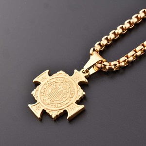 18K Emas Perhiasan 316l Stainless Steel Kalung dengan Our Lady Of Guadalupe Liontin - Product Image 5