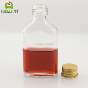 Hot bán <span class=keywords><strong>Mini</strong></span> 1.5oz 50ml phẳng tinh thần thủy tinh Flask chai cho rượu Whisky rum Vodka Gin container chai với nắp vặn - Product Image 3