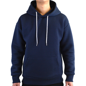 Los nuevos hombres Jersey tela Jacquard liso en blanco con capucha y bolsillo canguro Sudadera con capucha Casual - Product Image 1