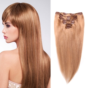 <span class=keywords><strong>Sans</strong></span> soudure 100% Brésilien Remy <span class=keywords><strong>Clip</strong></span> En <span class=keywords><strong>Extension</strong></span> De Cheveux Blonde Russe Vierge Cheveux <span class=keywords><strong>Clip</strong></span> Dans - Product Image 4
