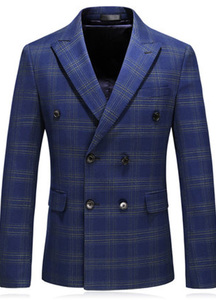 Abiti da sposa di colore blu doppiopetto di nuovo arrivo abiti da <span class=keywords><strong>uomo</strong></span> d'affari di moda - Product Image 3