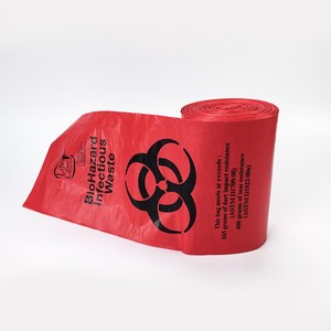 De plástico PE amarillo primera ayuda médica bolsa de residuos infecciosas de emergencia autoclavable bolsa de riesgo biológico - Product Image 2