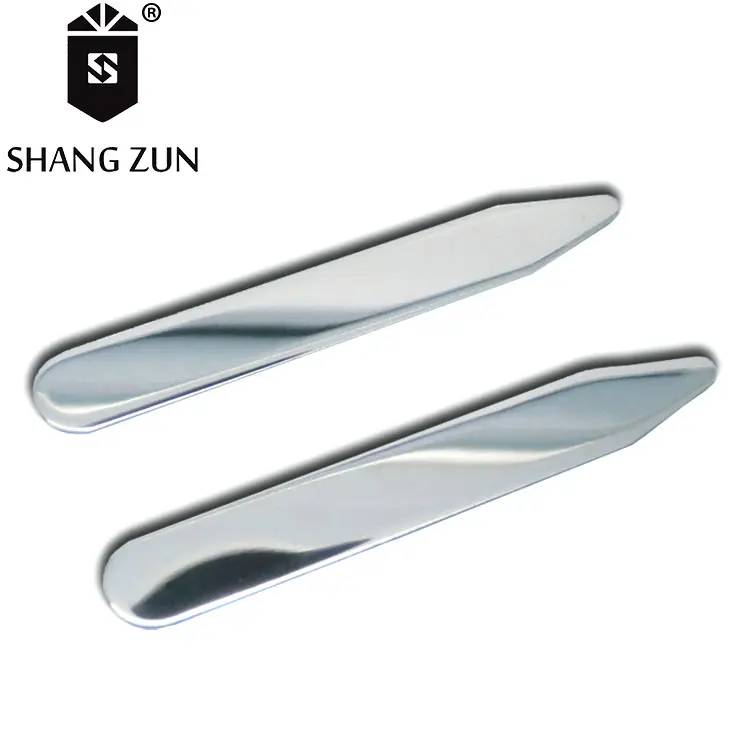 Manufacturers selling stainless steel collar support silver metal collar stays , personalized custom logo collar inserts