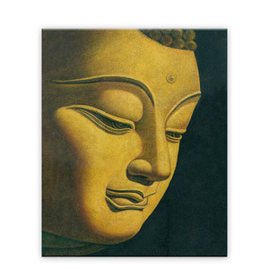 Tác Phẩm Nghệ Thuật Trên Vải Bố Khung Tranh Sơn Dầu Mặt Phật Lớn 3d Độ Phân Giải Cao - Product Image 1