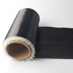 Tecido de fibra de carbono unidirecional, 12k <span class=keywords><strong>300g</strong></span>/m2 fio de carbono tecido intercamada pano de reforço 0.2m de largura
