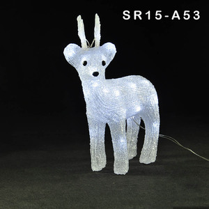 <span class=keywords><strong>Renos</strong></span> acrílicos LED grandes iluminados, exterior, 3D, Navidad, blanco - Product Image 3