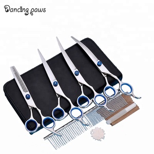 <span class=keywords><strong>El</strong></span> diseño más nuevo 7 pulgadas pet <span class=keywords><strong>de</strong></span> corte <span class=keywords><strong>de</strong></span> pelo <span class=keywords><strong>de</strong></span> seguridad perros tijeras 4 tijeras con 1 peine - Product Image 6