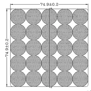 25 ב 1 כיכר צורת Led עדשת מערך