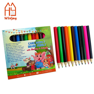 Fournitures scolaires et De Bureau mode nouveauté crayon de couleur, paquet de 12 ensemble de crayons de couleur, mini crayons de couleur pour les enfants. - Product Image 6