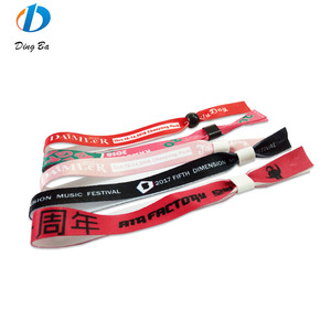 Rfid chip chất lượng cao tùy chỉnh tổ chức sự kiện lễ hội Đảng Ribbon satin vải thương hiệu logo in văn bản dây đeo cổ tay Vòng đeo tay - Product Image 2