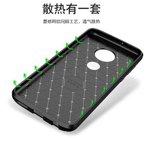 A prueba de golpes a prueba de <span class=keywords><strong>fibra</strong></span> de carbono de la caja del Gel del TPU caso para Moto E6 volver cubierta del teléfono - Product Image 6