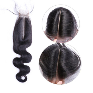 Kim K Kardashian Corps Vague Fermeture 2x6 Dentelle Fermeture Profonde Milieu Partie 100% De Couleur Naturelle De - Product Image 5