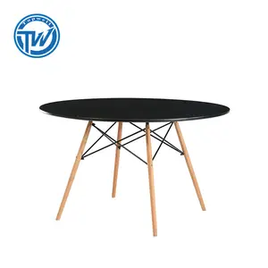 DT-2106-120 Topwell 도매 현대 MDF 커피 테이블 식탁 라운드 테이블 금속 다리