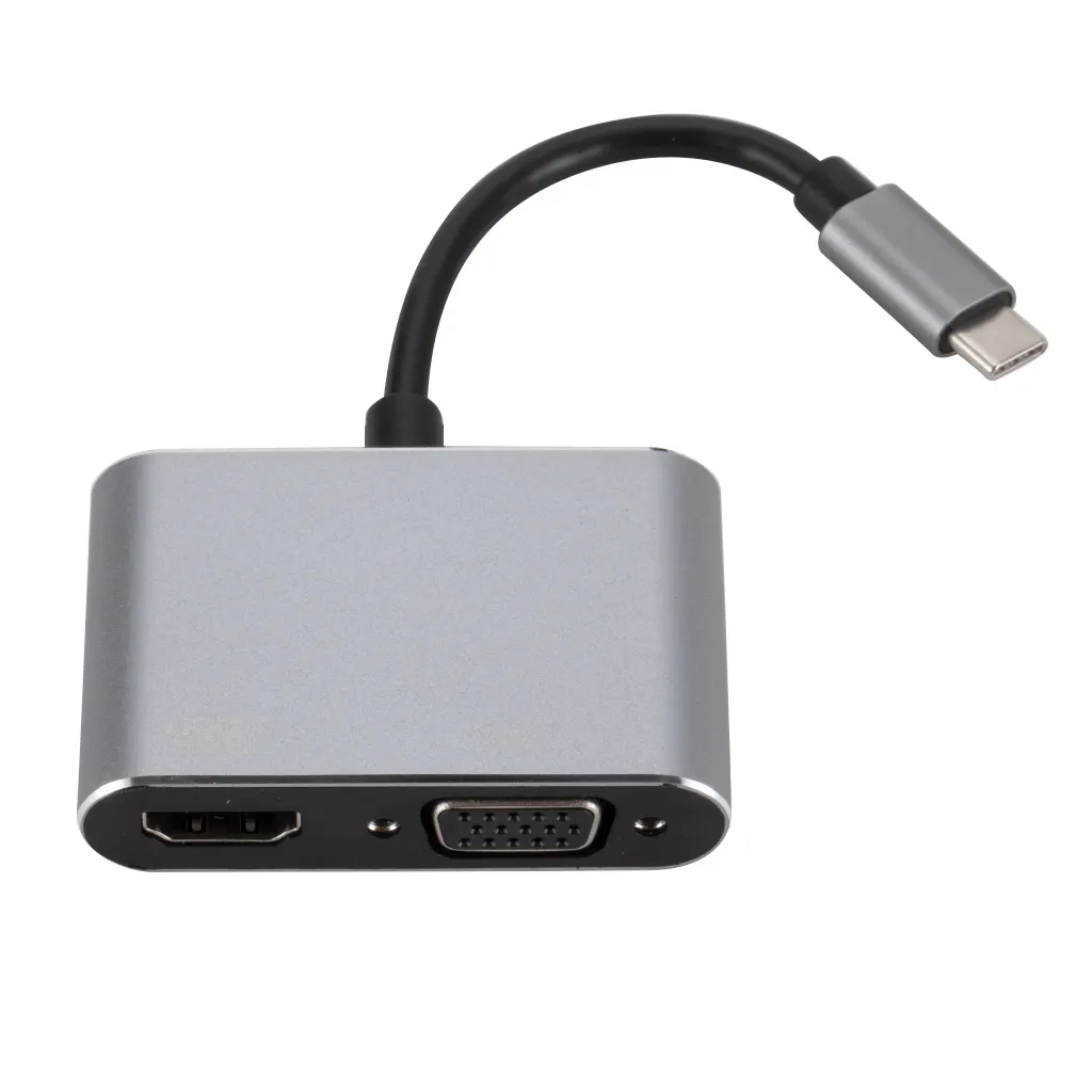 USB C Naar HDMI 4 K VGA Adapter USB 3.1 Type C USB-C naar VGA HDMI Video Converters Adapter voor 2017 Nieuwe Macbook Pro/Chromebook Pix