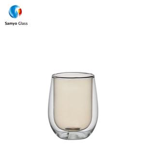Productos para el hogar de la hoja de oro claro <span class=keywords><strong>restaurante</strong></span> agua taza de vidrio - Product Image 3