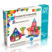 28Pcs Magnetische Tegels Bouw Spelen Bouwstenen Stem Speelgoed Set