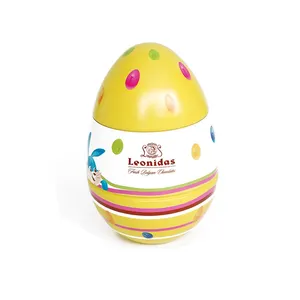 Riesige Ostern Weißblech Metall Ei für Schokolade Geschenk verpackung Großhandel Candy Chocolate Tin Box mit Eierform