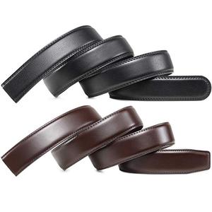 <span class=keywords><strong>Ceinture</strong></span> à cliquet en <span class=keywords><strong>cuir</strong></span> véritable pour hommes, <span class=keywords><strong>sans</strong></span> <span class=keywords><strong>boucle</strong></span> de <span class=keywords><strong>ceinture</strong></span>, tannage végétal - Product Image 6