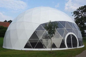 Nueva moda de cúpula geodésica prefabricadas media esfera glamping carpa de cúpula para venta - Product Image 5