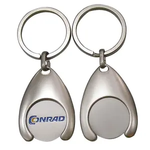 Di alta Qualità di Design Personalizzato Logo Coin Holder Keychain Portachiavi In Metallo Per Souvenir di Viaggio