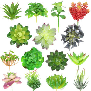 15 unids surtidos Artificial tallos Unpotted verde FLORES <span class=keywords><strong>PLANTAS</strong></span> recoge <span class=keywords><strong>a</strong></span> granel de interior al aire libre de la pared de casa - Product Image 1
