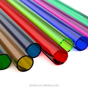 Tubo redondo de pc colorido transparente atacado de alta qualidade