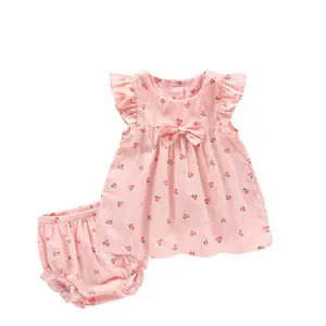 Vêtements d'été personnalisés en coton de haute qualité pour bébés filles grenouillère pour bébé