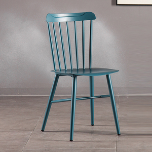 Vintage Café Boutique Grand Ou Petit Chaise Bleu Barre De Fer En Métal Charis Look Industriel Salle À Manger Chaises - Product Image 2