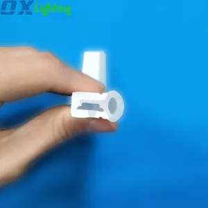 乳白色柔性发光二极管盖扩散器通道硅硅管橡胶软管套管8毫米10毫米12毫米，用于发光二极管条形灯