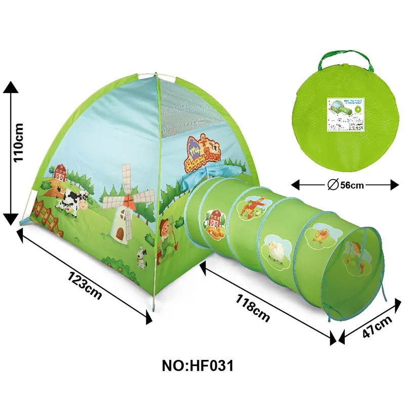 גבוהה באיכות זחילת מנהרת קומבו מקורה/חיצוני כיף אוהלי ילדים בעלי החיים כיף כיפת צצים לשחק אוהל
