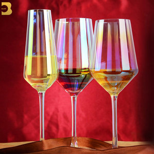 <span class=keywords><strong>Verre</strong></span> <span class=keywords><strong>à</strong></span> <span class=keywords><strong>vin</strong></span> en cristal <span class=keywords><strong>irisé</strong></span>, gobelet européen plaqué ion coloré, 1 pièce - Product Image 2