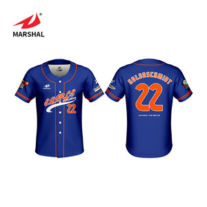 Dark blue メンズスポーツカスタムデザイン baseball shirt custom sublimated ロゴボタンダウン baseball jerseys - Product Image 1