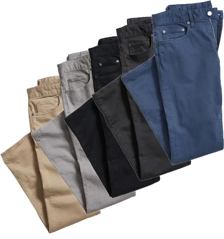 Pantalones de mezclilla de algodón para hombre, caqui, chino, informal, con nuevo diseño