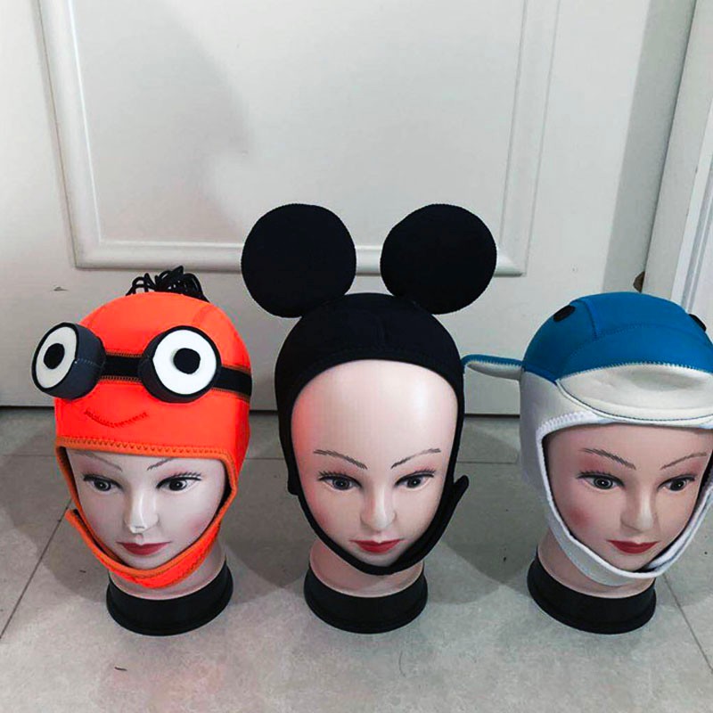 НОВАЯ шапка для дайвинга с аквалангом 3 мм, теплая Неопреновая шапка с животными, капюшон для дайвинга, шапка для дайвинга