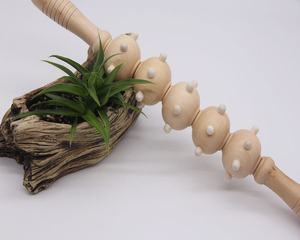 Mini Rullo di Massaggio di legno Bastone Muscolare sollievo per Mano Del Piede della Gamba posteriore - Product Image 2