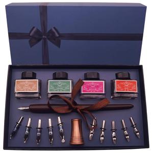 Nuovo! Penna di calligrafia <span class=keywords><strong>Set</strong></span> Dip Penna <span class=keywords><strong>Set</strong></span> e 4 inchiostri e In Più 5pcs Metallo Pennino Penne di Scrittura Calligrafia <span class=keywords><strong>set</strong></span> - Product Image 6